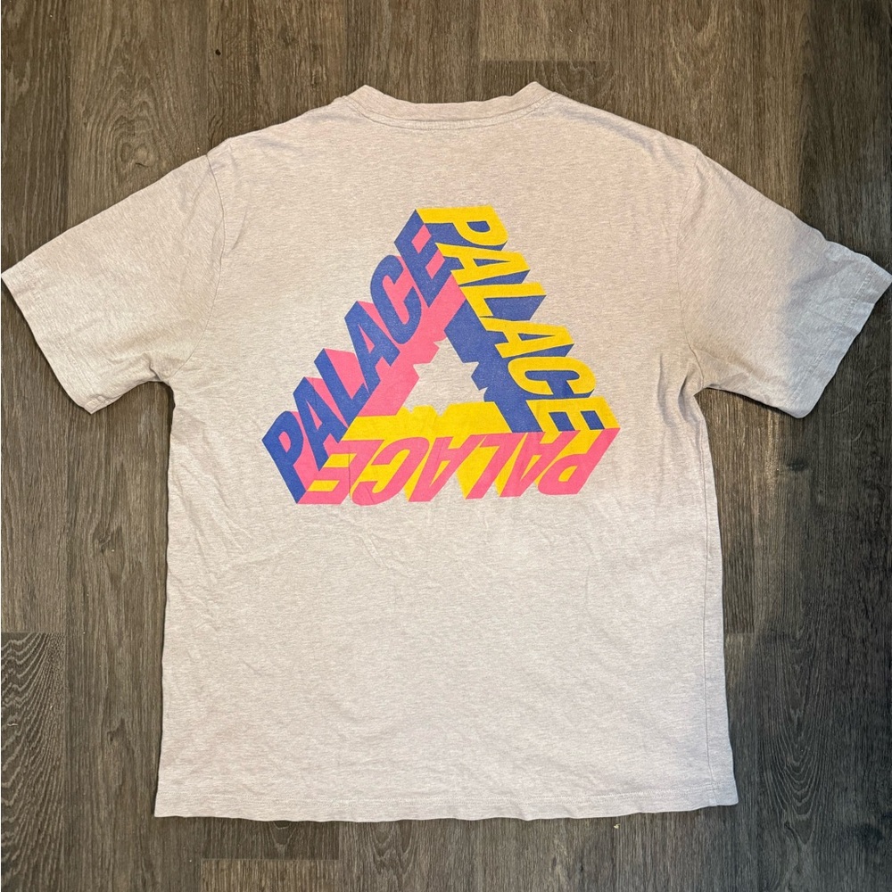 PALACE Tri-Ferg Gray Tee with Multicolor Logo